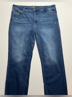 Kut From The Kloth Kelsey Fab Ab Ankle Flare High Rise Raw Hem Jeans, Size 16